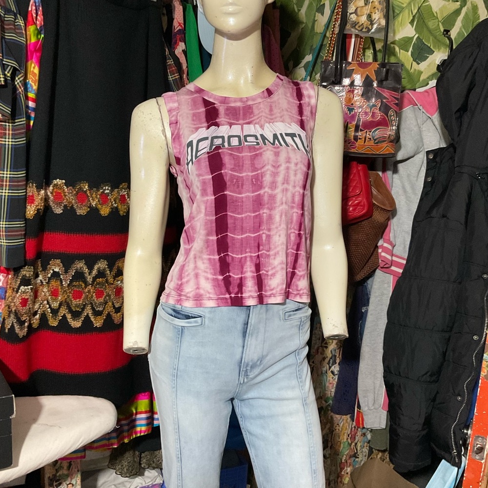 New Evereve LETLUV Aerosmith Tie Dye Graphic Tank Top Size XS